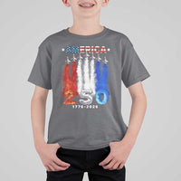 Patriotic Fighter Jets T Shirt For Kid USA 250 Years Of Freedom