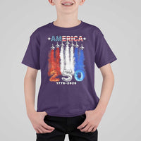 Patriotic Fighter Jets T Shirt For Kid USA 250 Years Of Freedom