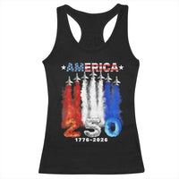 Patriotic Fighter Jets Racerback Tank Top USA 250 Years Of Freedom