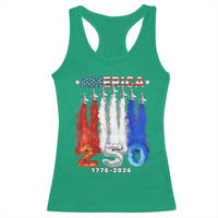 Patriotic Fighter Jets Racerback Tank Top USA 250 Years Of Freedom