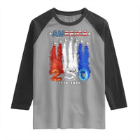 Patriotic Fighter Jets Raglan Shirt USA 250 Years Of Freedom