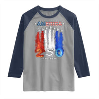 Patriotic Fighter Jets Raglan Shirt USA 250 Years Of Freedom
