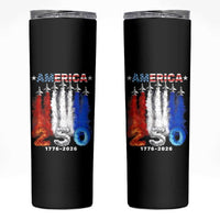Patriotic Fighter Jets Skinny Tumbler USA 250 Years Of Freedom