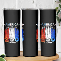 Patriotic Fighter Jets Skinny Tumbler USA 250 Years Of Freedom