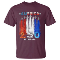 Patriotic Fighter Jets T Shirt USA 250 Years Of Freedom