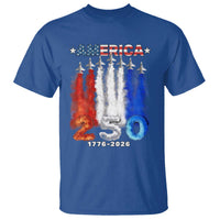 Patriotic Fighter Jets T Shirt USA 250 Years Of Freedom