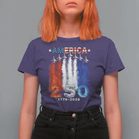 Patriotic Fighter Jets T Shirt For Women USA 250 Years Of Freedom