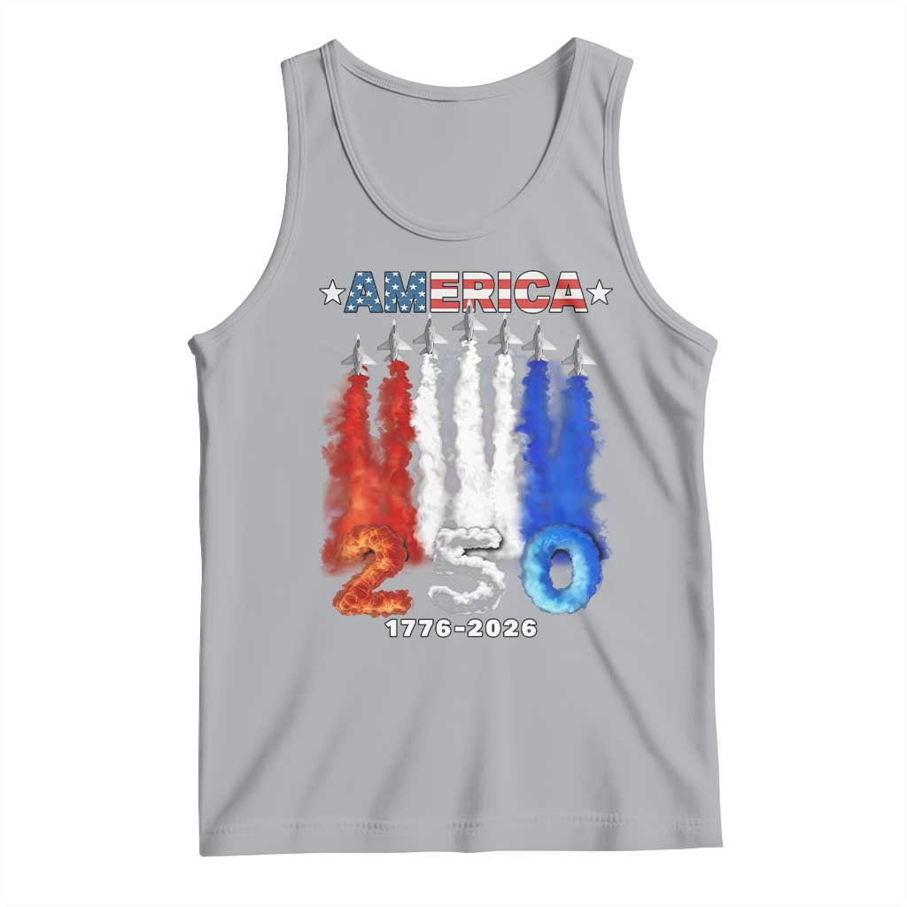 Patriotic Fighter Jets Tank Top USA 250 Years Of Freedom