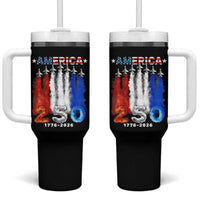 Patriotic Fighter Jets Tumbler With Handle USA 250 Years Of Freedom