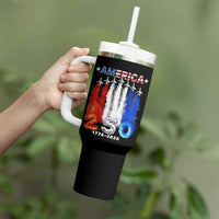 Patriotic Fighter Jets Tumbler With Handle USA 250 Years Of Freedom