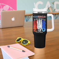 Patriotic Fighter Jets Tumbler With Handle USA 250 Years Of Freedom