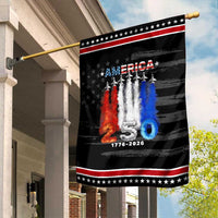 Patriotic Fighter Jets Garden Flag USA 250 Years Of Freedom