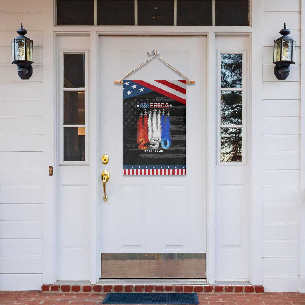 Patriotic Fighter Jets Garden Flag USA 250 Years Of Freedom