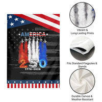 Patriotic Fighter Jets Garden Flag USA 250 Years Of Freedom