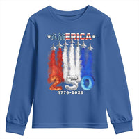 Patriotic Fighter Jets Youth Sweatshirt USA 250 Years Of Freedom