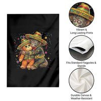 Funny Punch Baby Monkey Cinco De Mayo Garden Flag Mexican Fiesta Gift