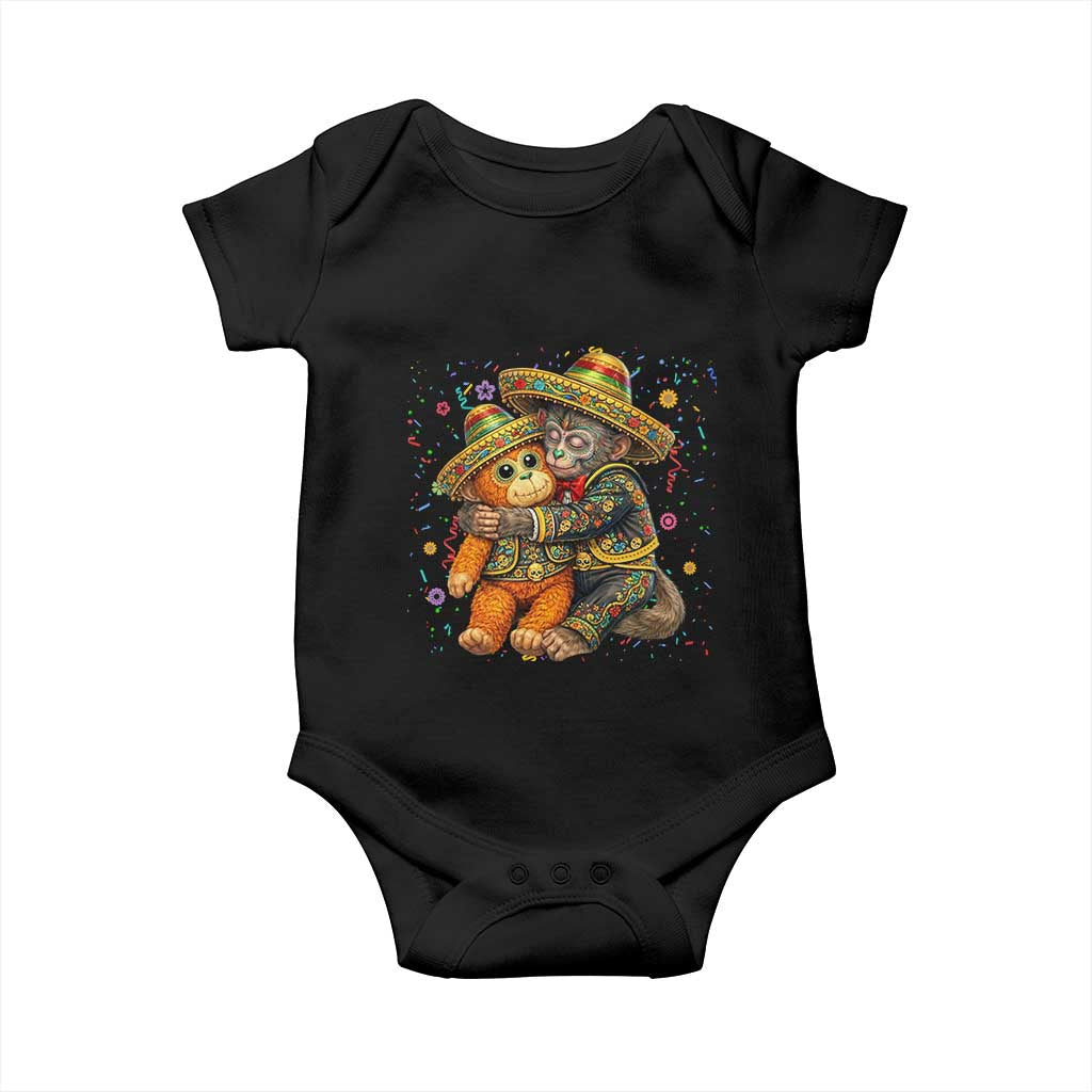 Funny Punch Baby Monkey Cinco De Mayo Baby Onesie Mexican Fiesta Gift