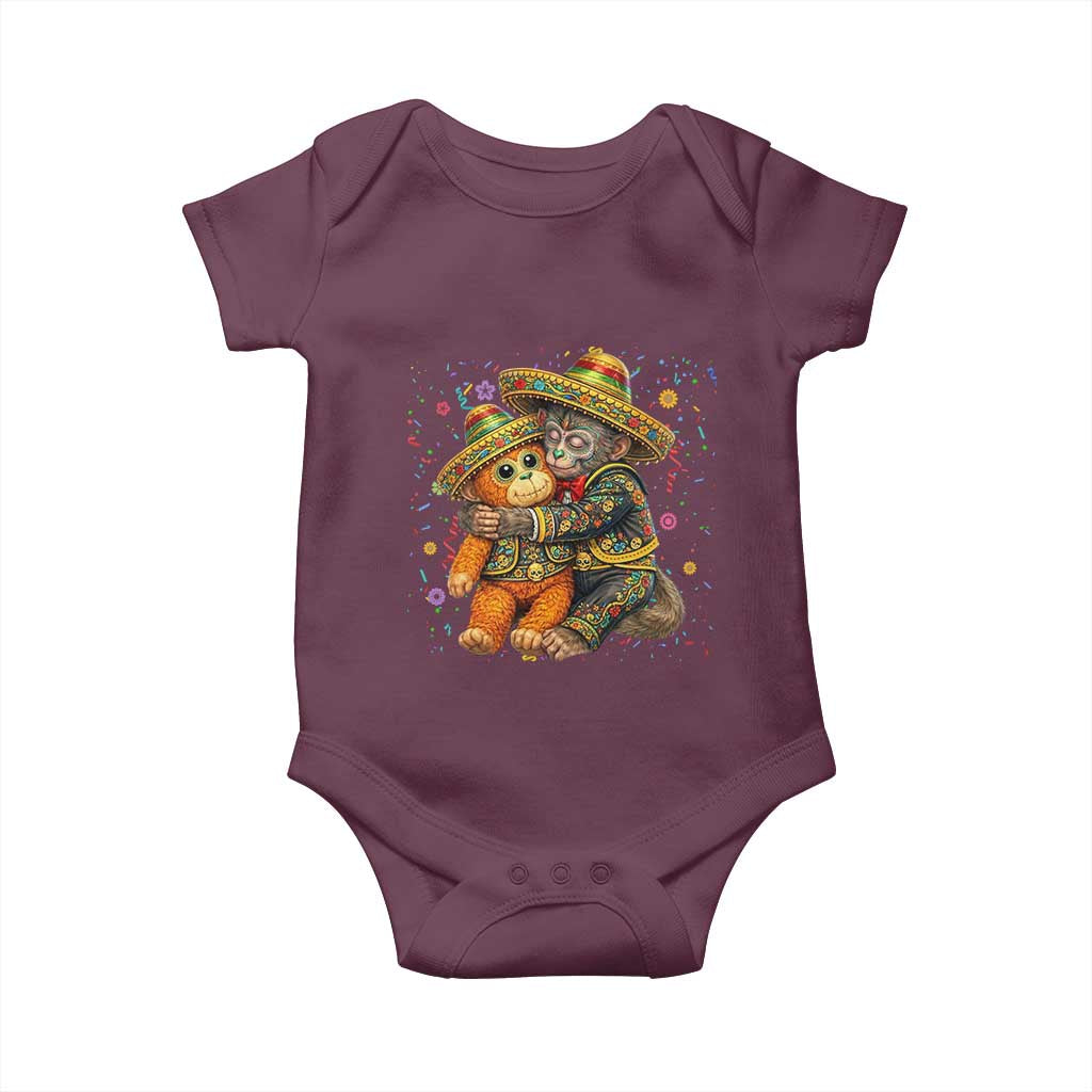 Funny Punch Baby Monkey Cinco De Mayo Baby Onesie Mexican Fiesta Gift