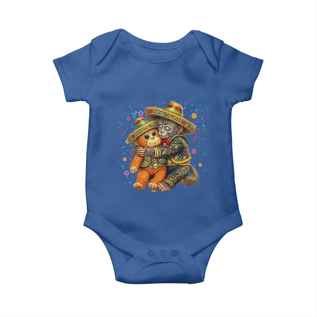 Funny Punch Baby Monkey Cinco De Mayo Baby Onesie Mexican Fiesta Gift