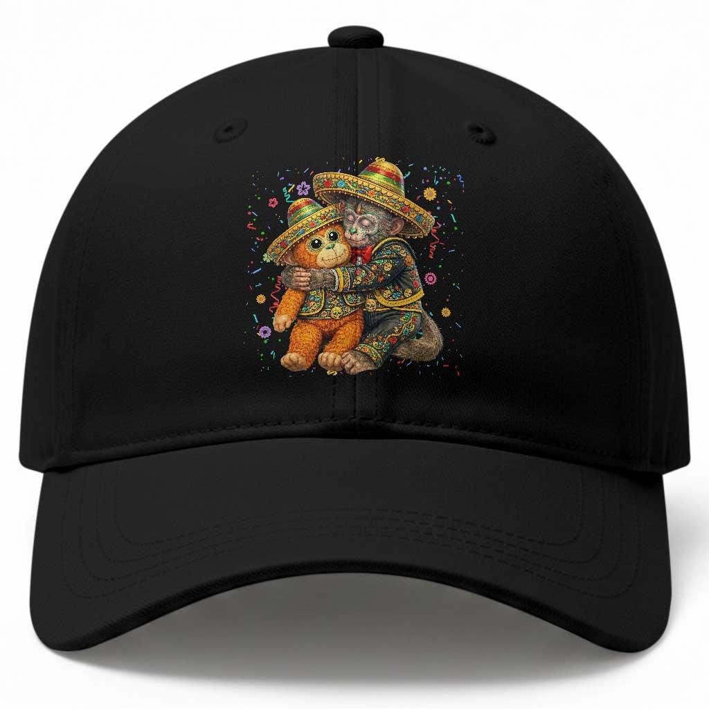 Funny Punch Baby Monkey Cinco De Mayo Baseball Cap Mexican Fiesta Gift