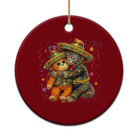 Funny Punch Baby Monkey Cinco De Mayo Ceramic Ornament Mexican Fiesta Gift