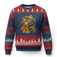 Funny Punch Baby Monkey Cinco De Mayo Ugly Christmas Sweater Mexican Fiesta Gift