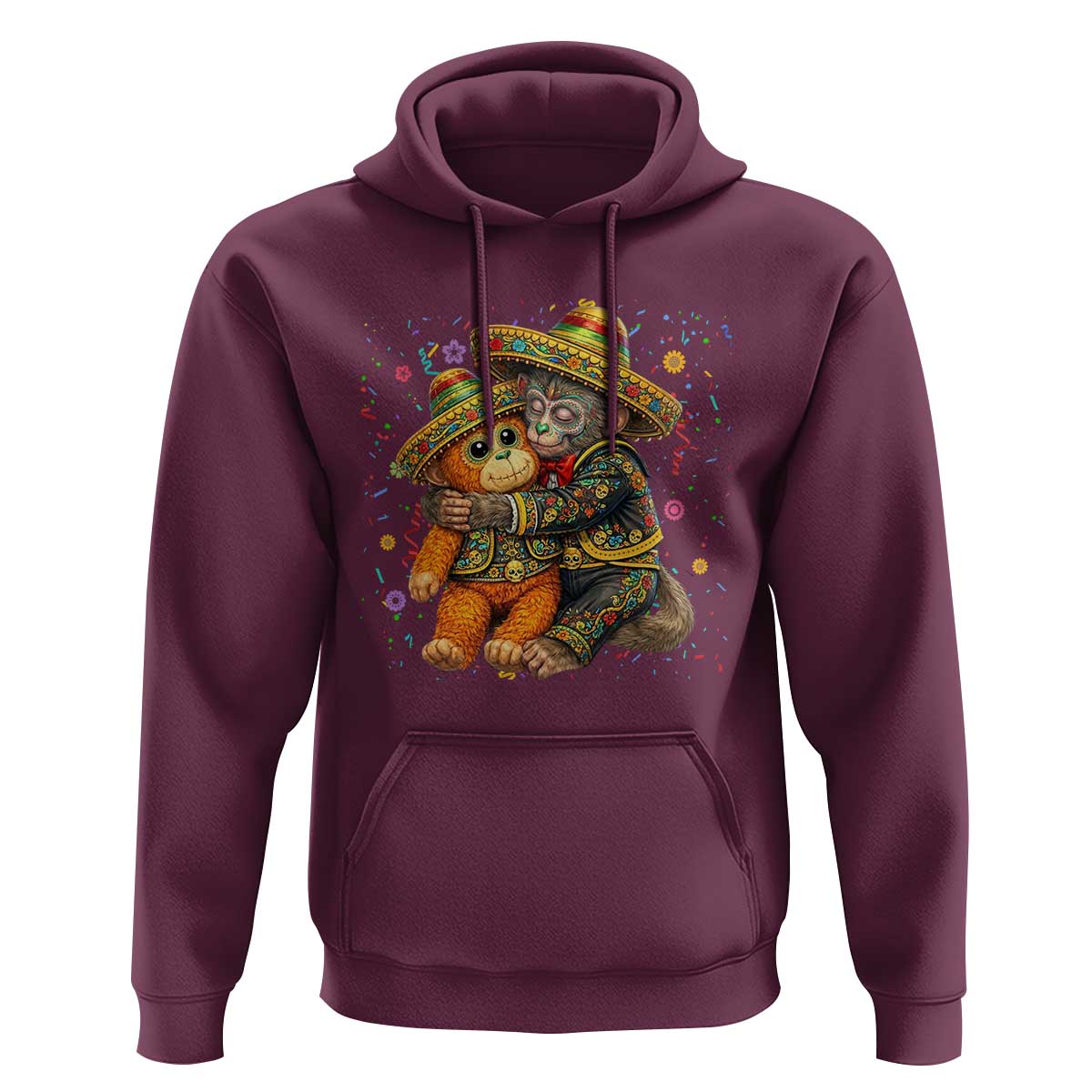 Funny Punch Baby Monkey Cinco De Mayo Hoodie Mexican Fiesta Gift