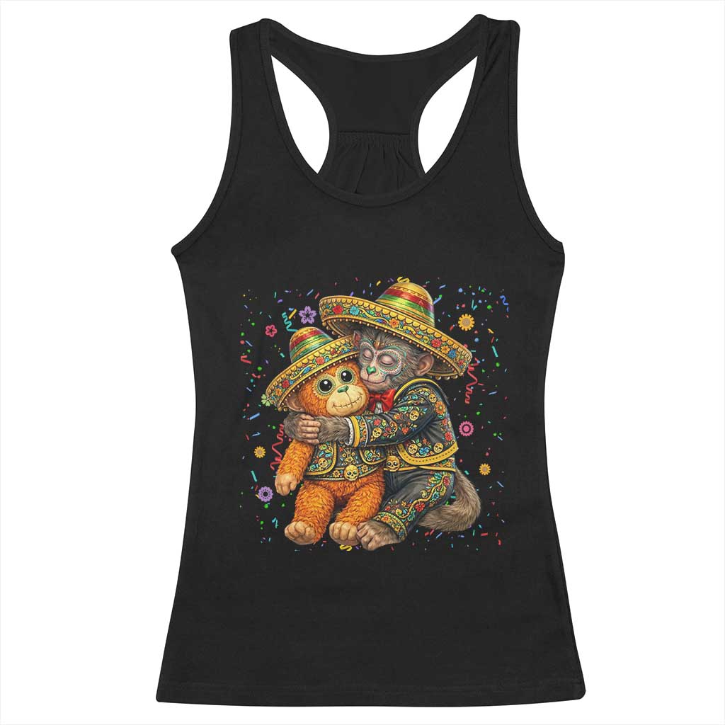 Funny Punch Baby Monkey Cinco De Mayo Racerback Tank Top Mexican Fiesta Gift