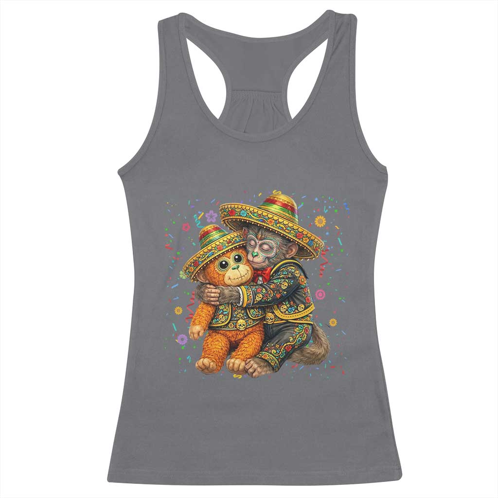 Funny Punch Baby Monkey Cinco De Mayo Racerback Tank Top Mexican Fiesta Gift