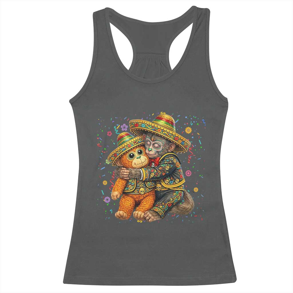 Funny Punch Baby Monkey Cinco De Mayo Racerback Tank Top Mexican Fiesta Gift