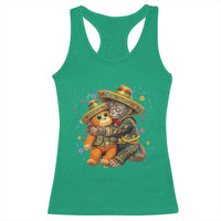 Funny Punch Baby Monkey Cinco De Mayo Racerback Tank Top Mexican Fiesta Gift