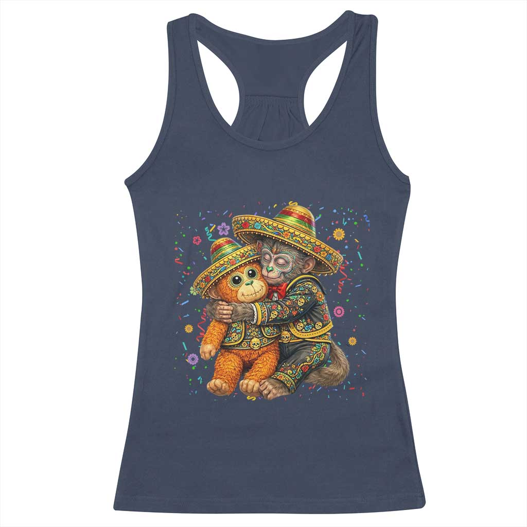 Funny Punch Baby Monkey Cinco De Mayo Racerback Tank Top Mexican Fiesta Gift