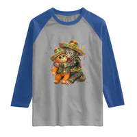 Funny Punch Baby Monkey Cinco De Mayo Raglan Shirt Mexican Fiesta Gift