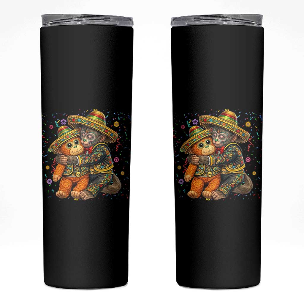 Funny Punch Baby Monkey Cinco De Mayo Skinny Tumbler Mexican Fiesta Gift
