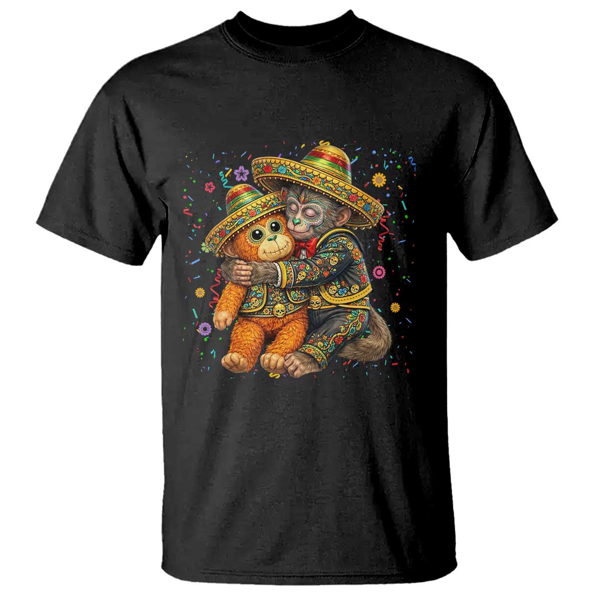 Funny Punch Baby Monkey Cinco De Mayo T Shirt Mexican Fiesta Gift