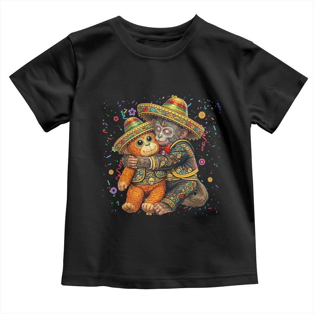 Funny Punch Baby Monkey Cinco De Mayo Toddler T Shirt Mexican Fiesta Gift