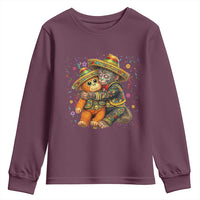 Funny Punch Baby Monkey Cinco De Mayo Youth Sweatshirt Mexican Fiesta Gift