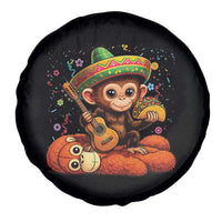 Cute Punch Baby Monkey Cinco De Mayo Spare Tire Cover Funny Animal Gift