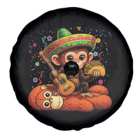 Cute Punch Baby Monkey Cinco De Mayo Spare Tire Cover Funny Animal Gift