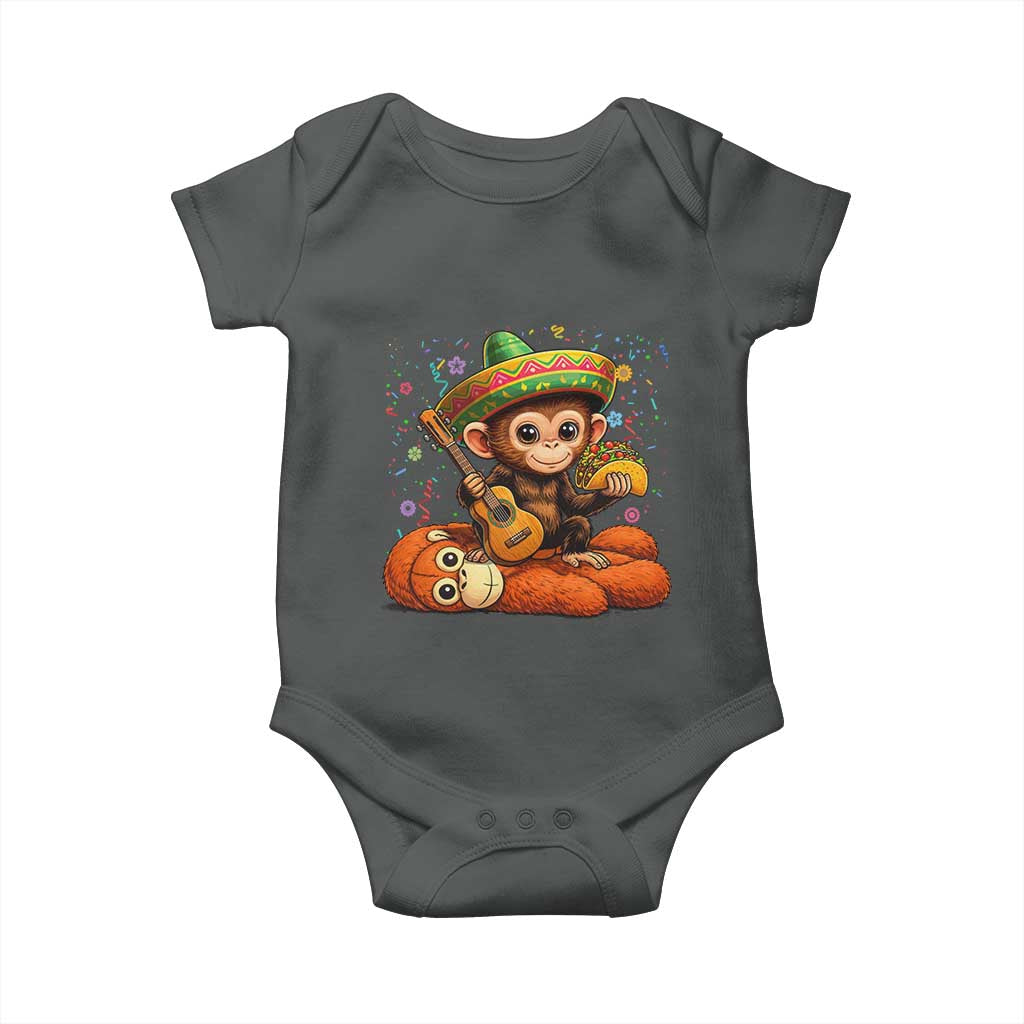 Cute Punch Baby Monkey Cinco De Mayo Baby Onesie Funny Animal Gift