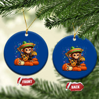 Cute Punch Baby Monkey Cinco De Mayo Ceramic Ornament Funny Animal Gift