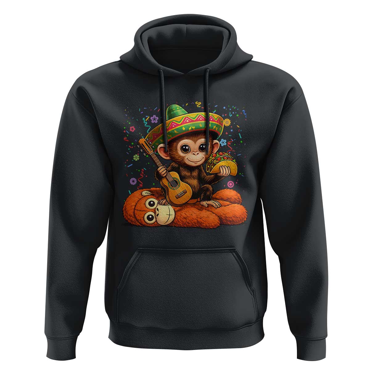Cute Punch Baby Monkey Cinco De Mayo Hoodie Funny Animal Gift