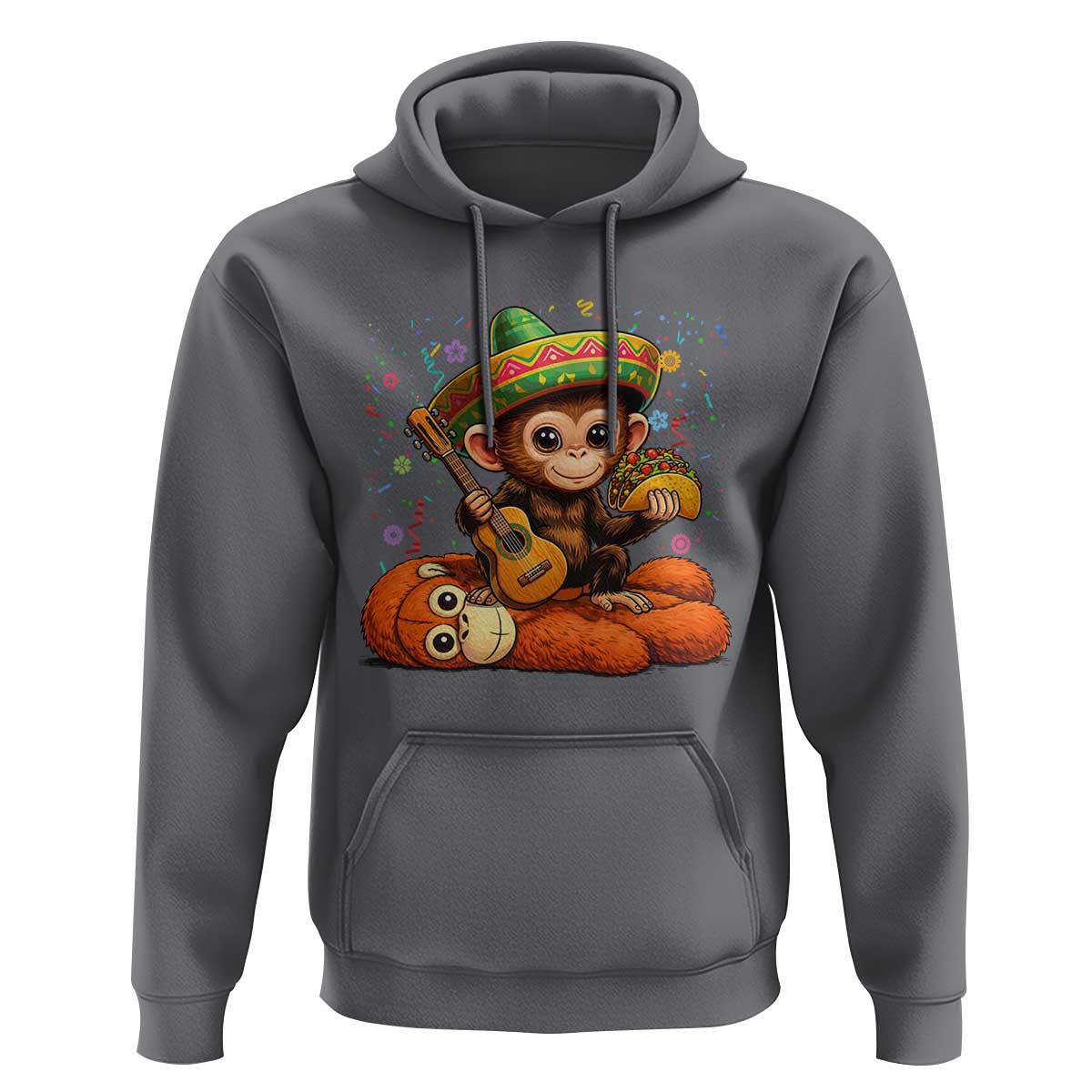Cute Punch Baby Monkey Cinco De Mayo Hoodie Funny Animal Gift