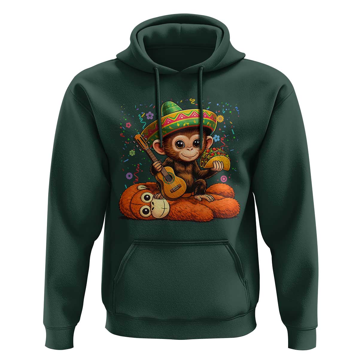 Cute Punch Baby Monkey Cinco De Mayo Hoodie Funny Animal Gift