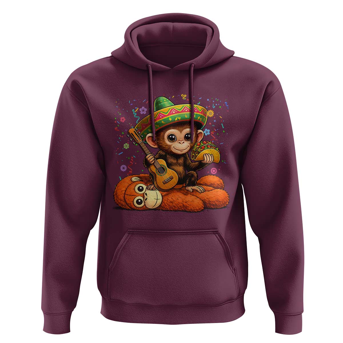 Cute Punch Baby Monkey Cinco De Mayo Hoodie Funny Animal Gift