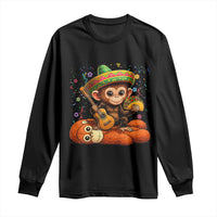 Cute Punch Baby Monkey Cinco De Mayo Long Sleeve Shirt Funny Animal Gift