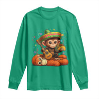 Cute Punch Baby Monkey Cinco De Mayo Long Sleeve Shirt Funny Animal Gift