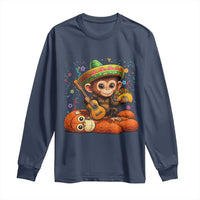 Cute Punch Baby Monkey Cinco De Mayo Long Sleeve Shirt Funny Animal Gift