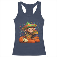Cute Punch Baby Monkey Cinco De Mayo Racerback Tank Top Funny Animal Gift