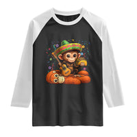 Cute Punch Baby Monkey Cinco De Mayo Raglan Shirt Funny Animal Gift